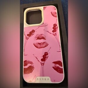 Burga Pink Kiss & Martini Pattern Phone Case